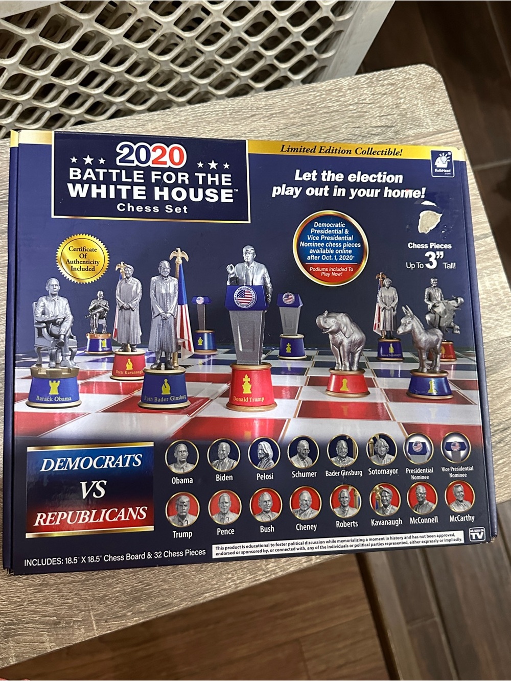 2020 Limited Edition Battle For The White House Chess Set (BRAND NEW)